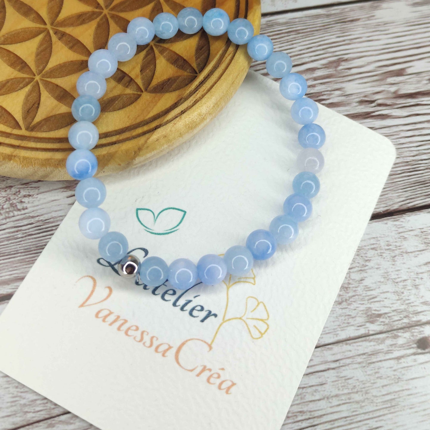 Bracelet Calcédoine Naturelle L'Atelier VanessaCréa