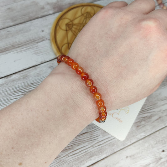 Bracelet Énergie Vitale en Cornaline Naturelle