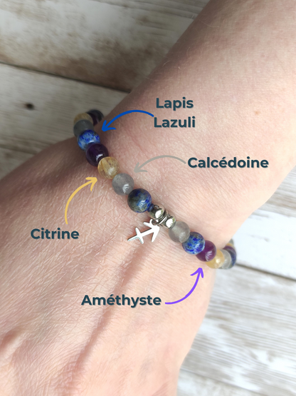 Bracelet "Odyssée Stellaire" – Signe du Sagittaire | Sagesse, Équilibre & Expansion