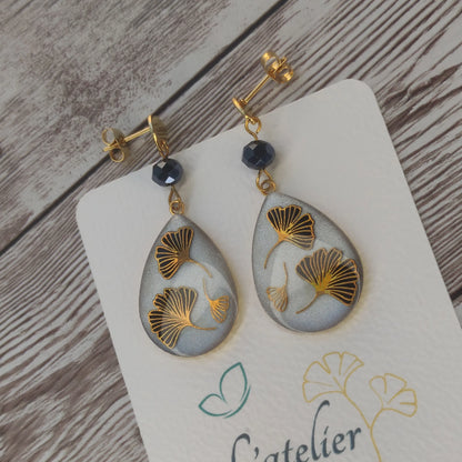 Boucles "Lola" Gingko L'Atelier VanessaCréa
