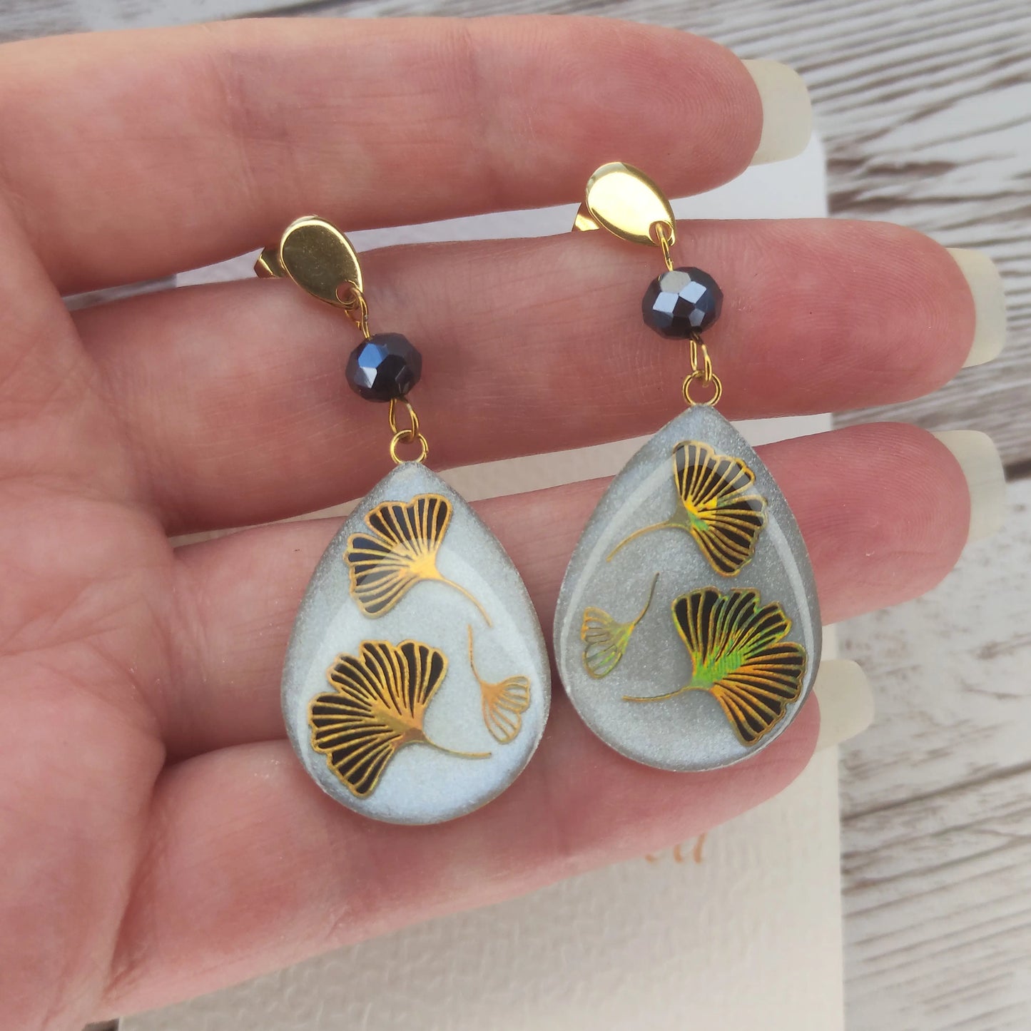 Boucles "Lola" Gingko L'Atelier VanessaCréa