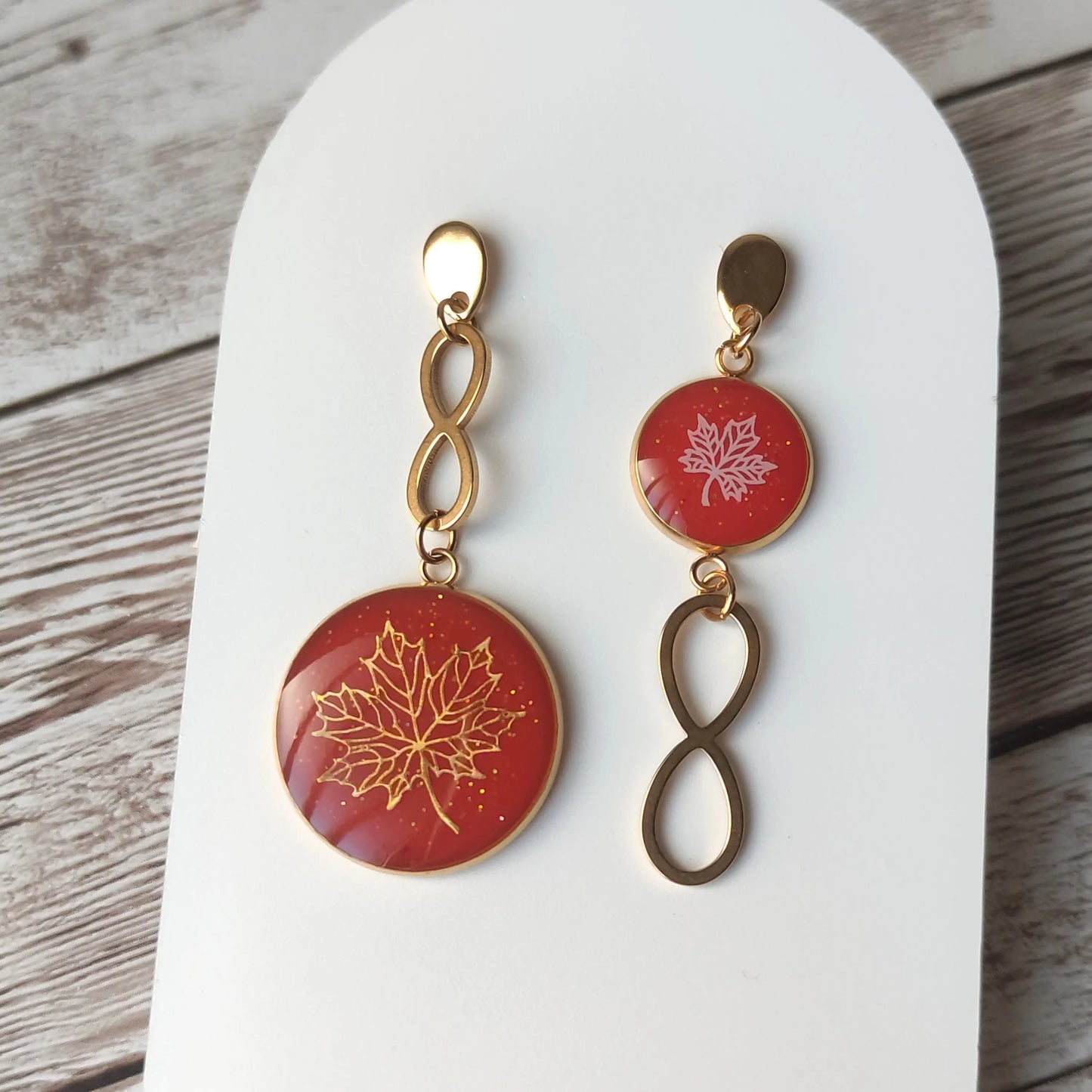 Boucles "Karine" automne acier inoxydable L'Atelier VanessaCréa