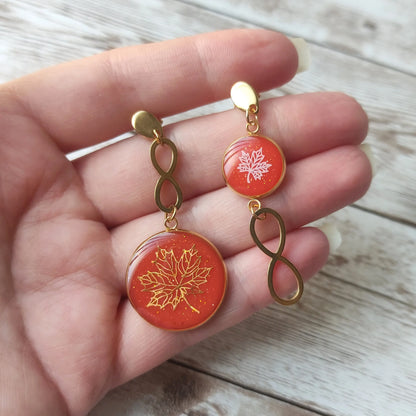 Boucles "Karine" automne acier inoxydable L'Atelier VanessaCréa