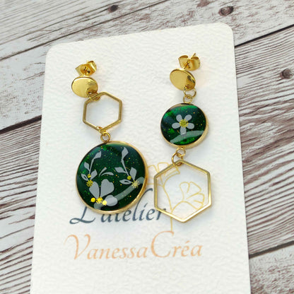 Boucles Asymétriques « Jardin Précieux » L'Atelier VanessaCréa
