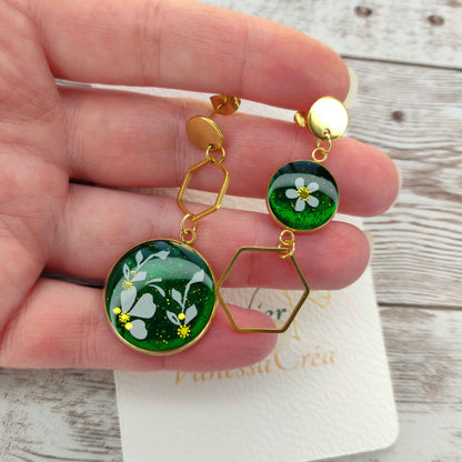 Boucles Asymétriques « Jardin Précieux » L'Atelier VanessaCréa