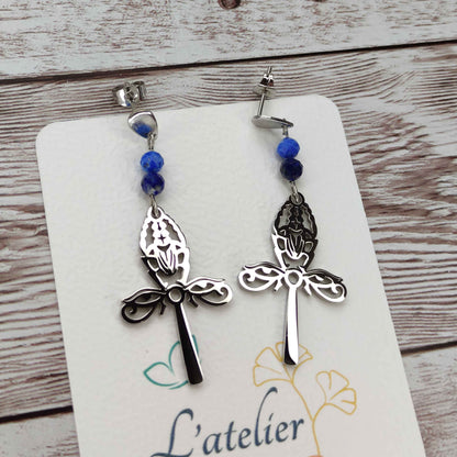 Boucles d'oreilles égyptiennes œil de faucon L'Atelier VanessaCréa