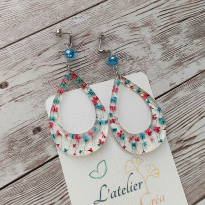 Boucles "Joséphine" Tons bleu L'Atelier VanessaCréa