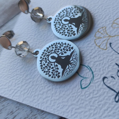 Boucles d'oreilles Arbre de Vie Bouddha L'Atelier VanessaCréa