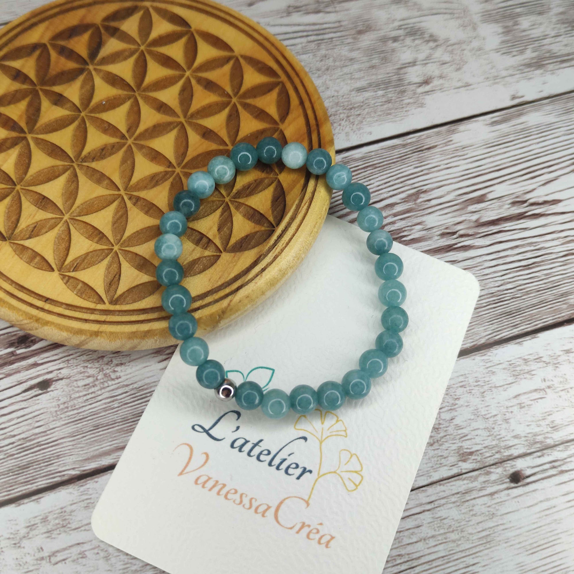 Bracelet Aigue-Marine naturelle L'Atelier VanessaCréa