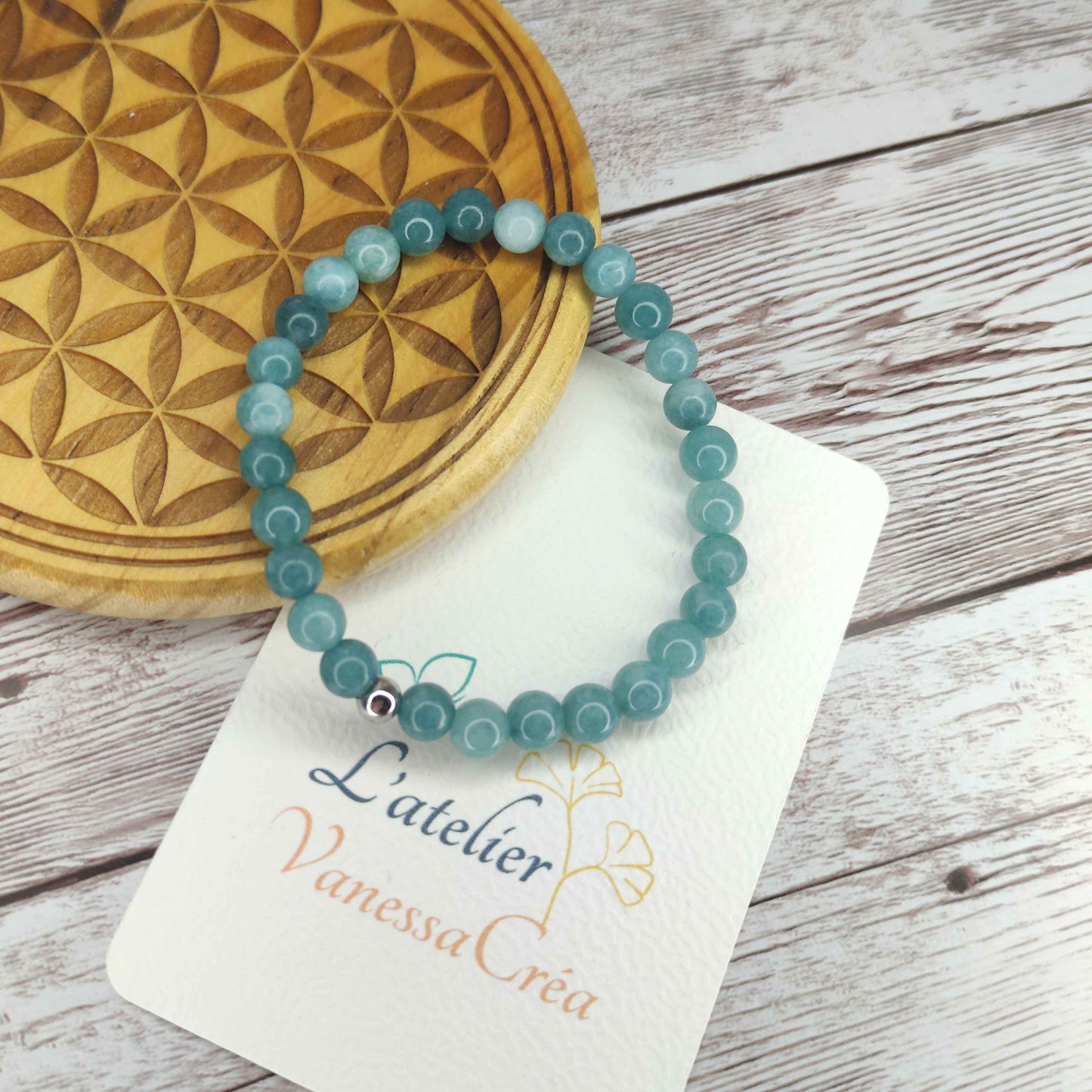 Bracelet Aigue-Marine naturelle L'Atelier VanessaCréa