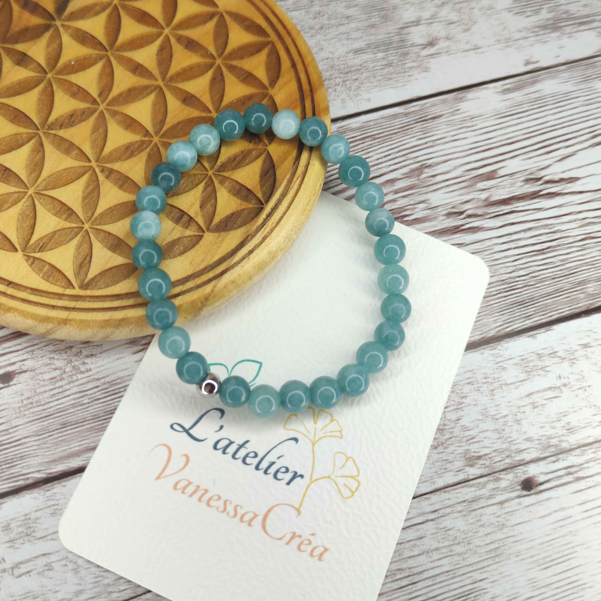 Bracelet Aigue-Marine naturelle L'Atelier VanessaCréa
