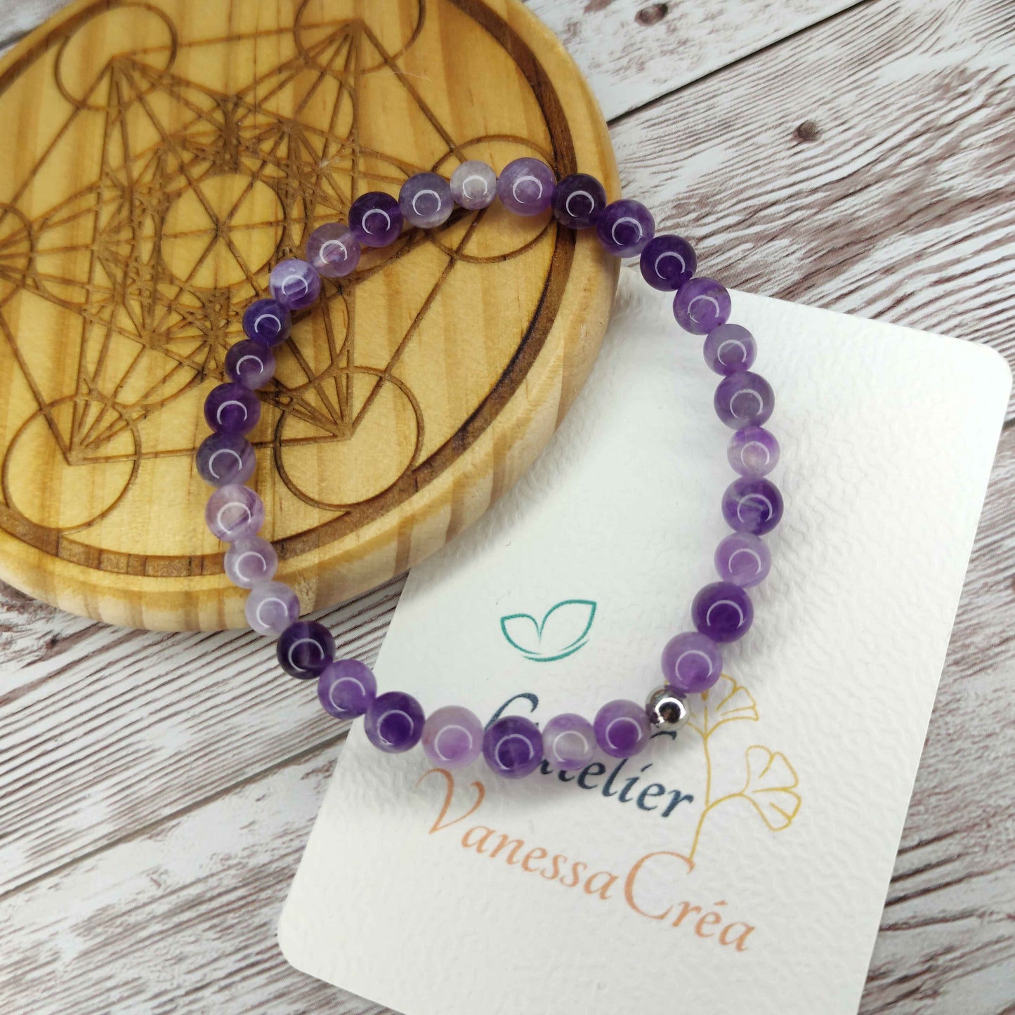 Bracelet Éveil & Sérénité – Améthyste Naturelle L'Atelier VanessaCréa