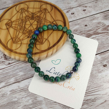 Bracelet "Éveil & Clarté" en Azurite Naturelle L'Atelier VanessaCréa
