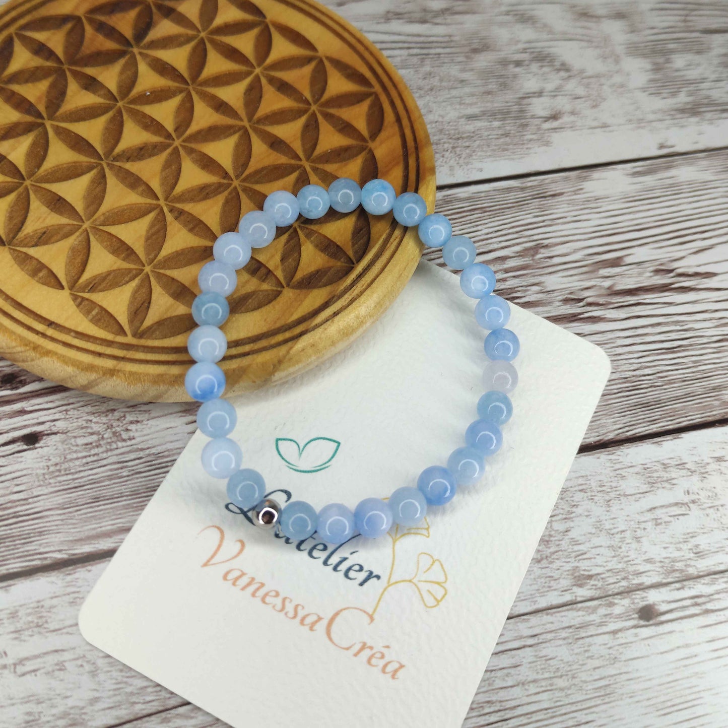 Bracelet Calcédoine Naturelle L'Atelier VanessaCréa