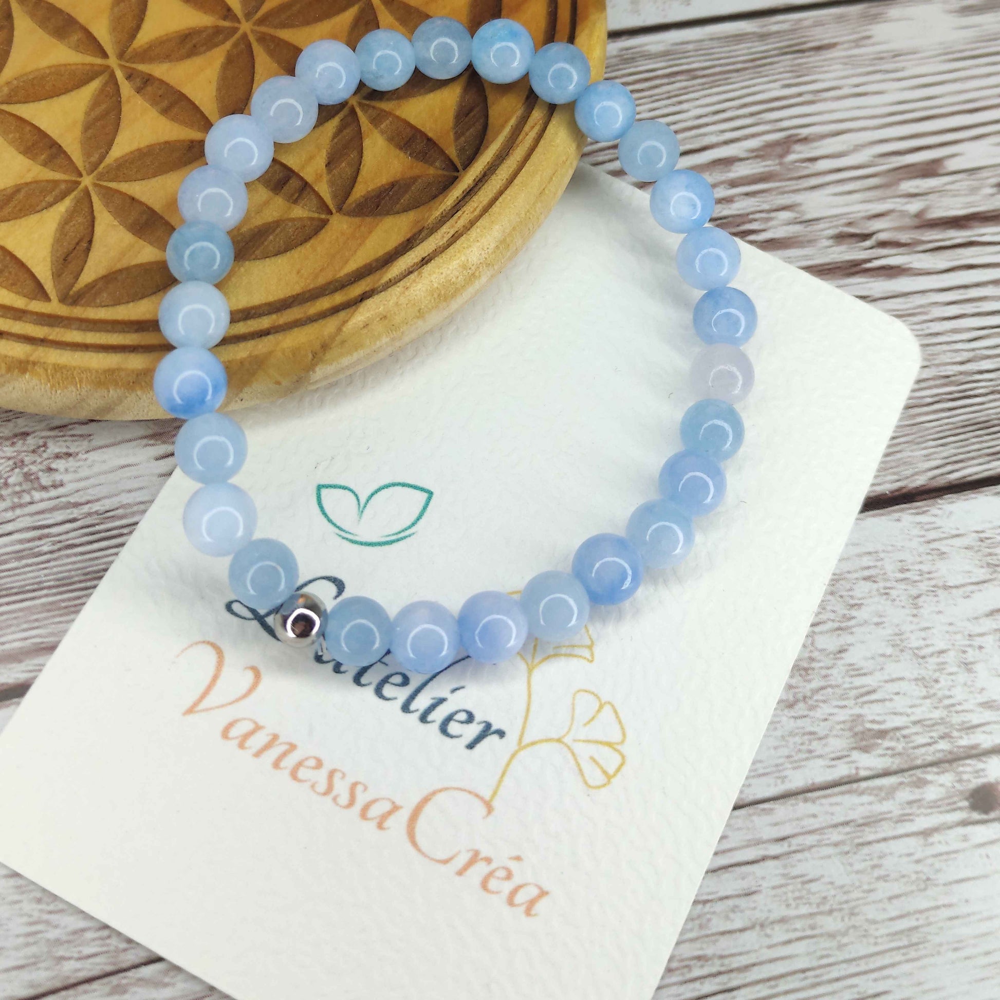 Bracelet Calcédoine Naturelle L'Atelier VanessaCréa