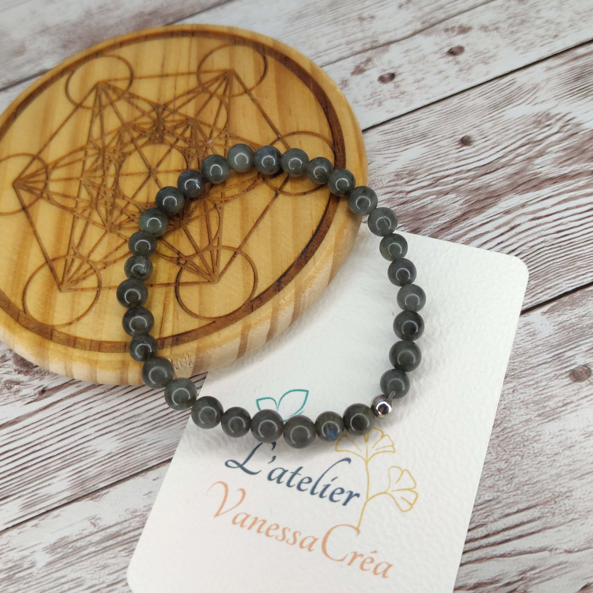 Bracelet Éclat Protecteur en Labradorite Naturelle L'Atelier VanessaCréa