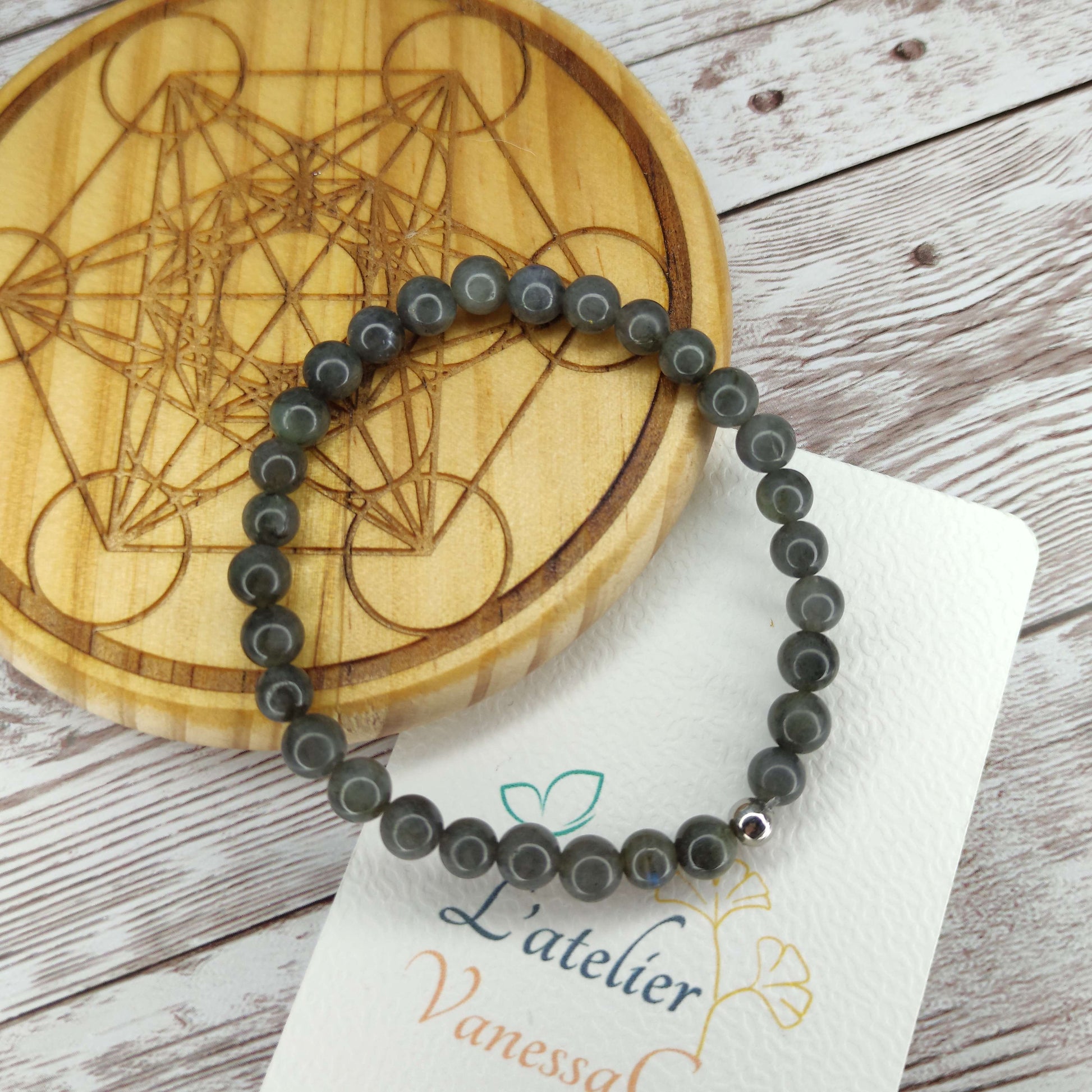 Bracelet Éclat Protecteur en Labradorite Naturelle L'Atelier VanessaCréa