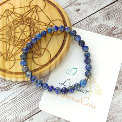 Bracelet Éveil & Sérénité en Lapis-Lazuli Naturel L'Atelier VanessaCréa