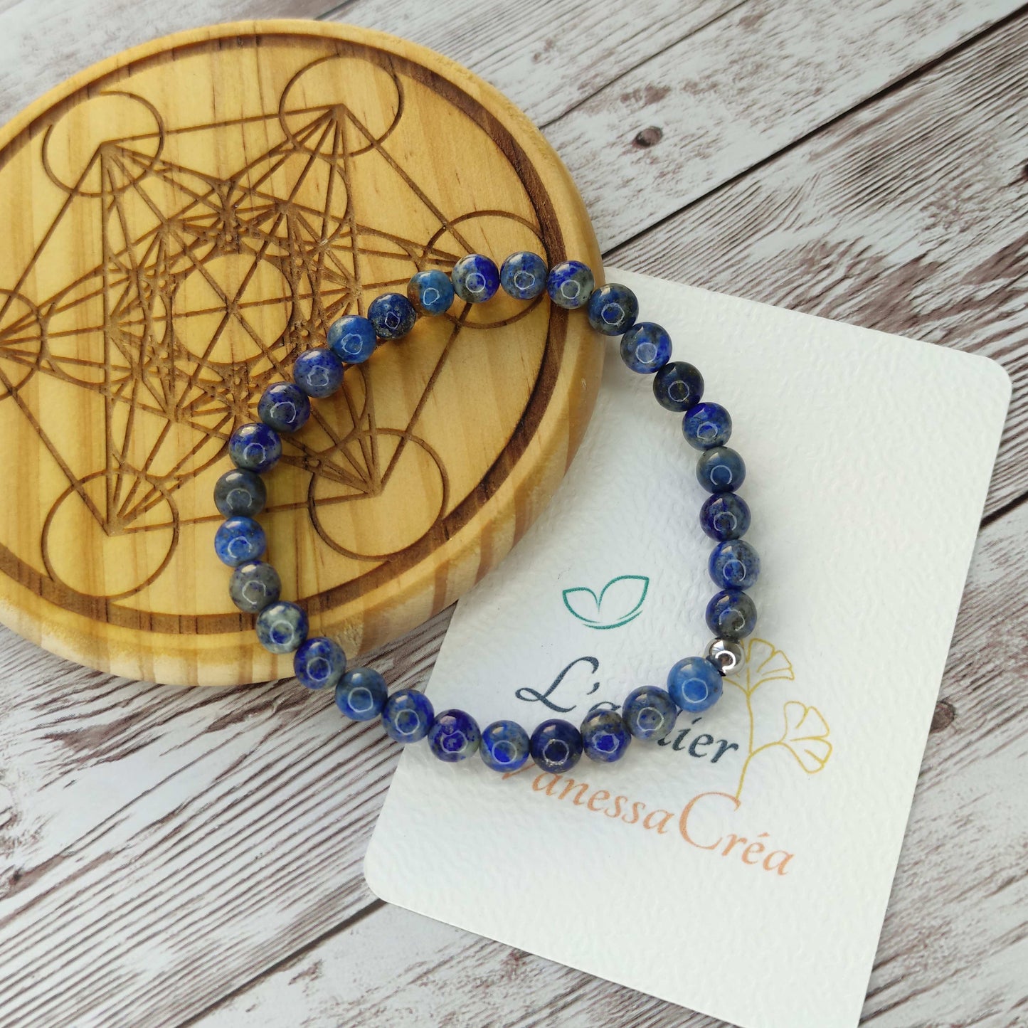 Bracelet Éveil & Sérénité en Lapis-Lazuli Naturel L'Atelier VanessaCréa