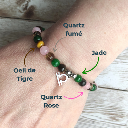 Bracelet Lithothérapie Balance en Pierres Naturelles – Équilibre & Harmonie L'Atelier VanessaCréa