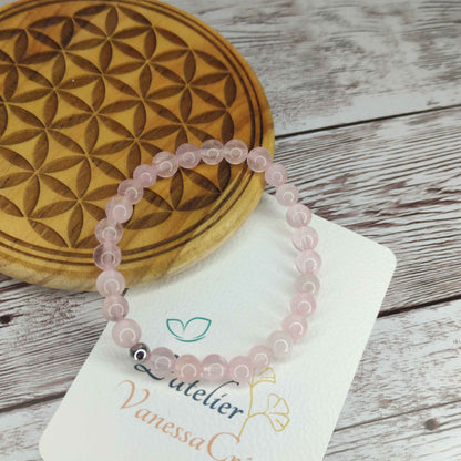 Bracelet Quartz rose naturel L'Atelier VanessaCréa