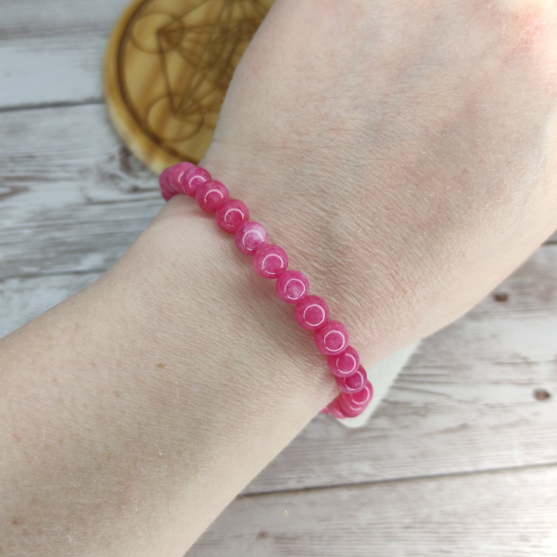 Bracelet "Équilibre Sacré" en Rhodochrosite Naturelle L'Atelier VanessaCréa