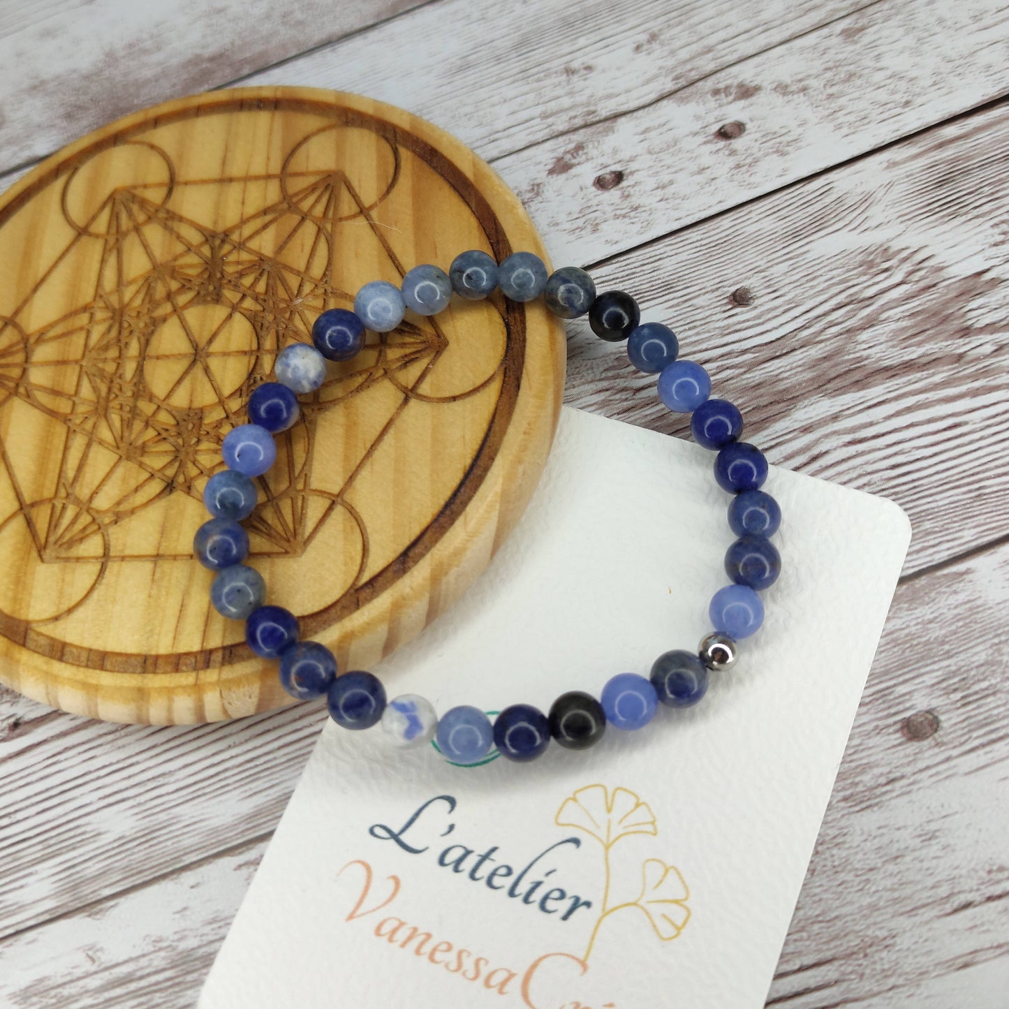 Bracelet Équilibre & Intuition en Sodalite Naturelle L'Atelier VanessaCréa