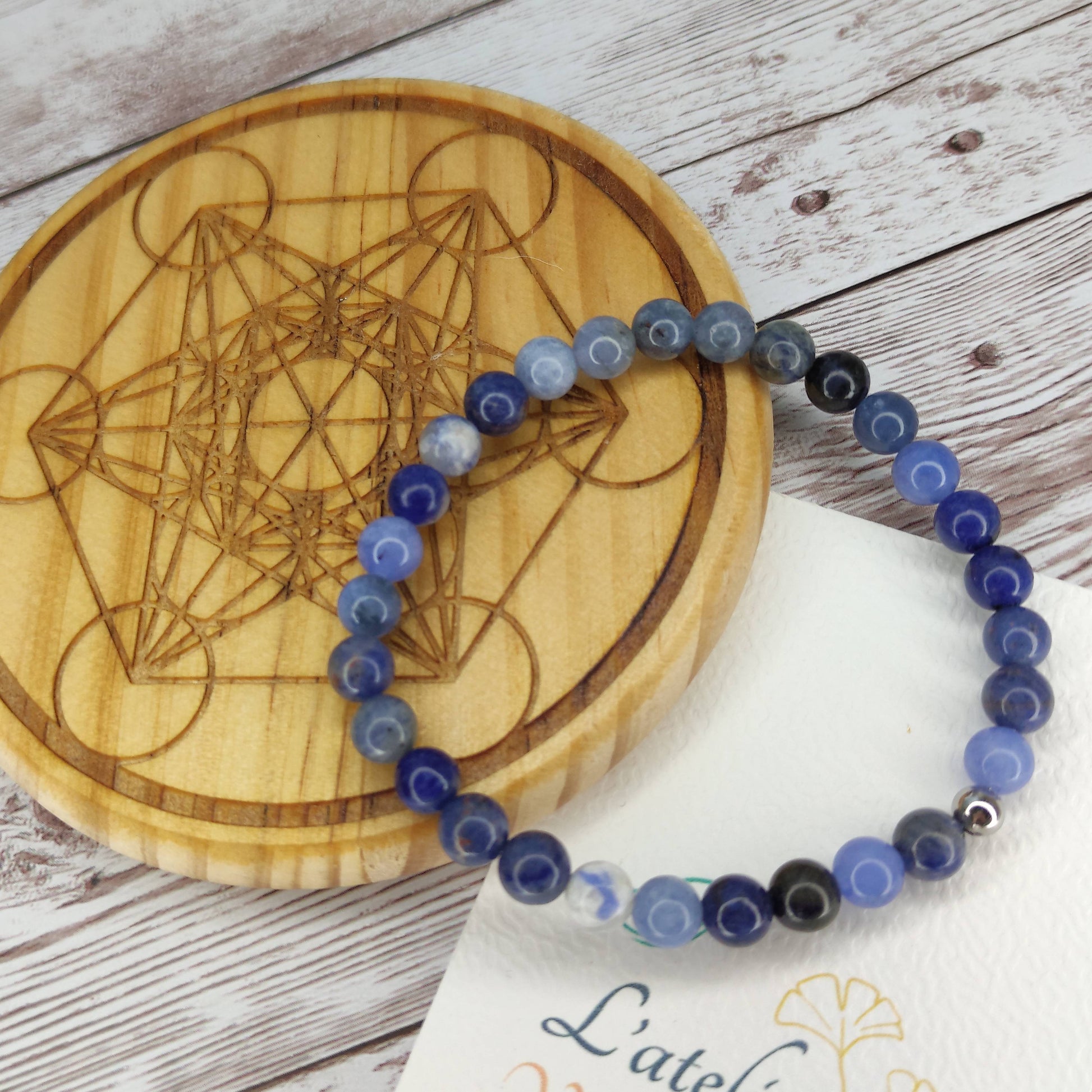 Bracelet Équilibre & Intuition en Sodalite Naturelle L'Atelier VanessaCréa