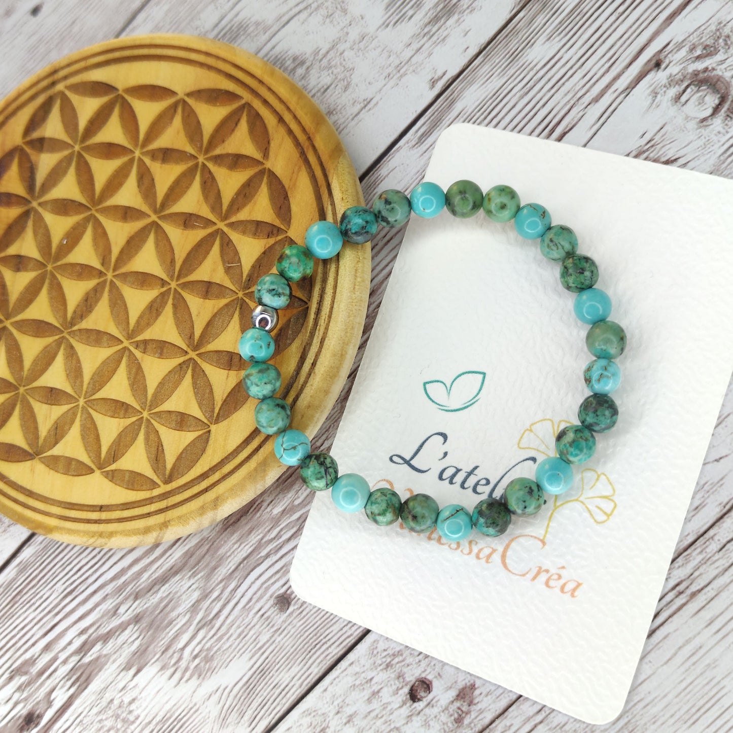 Bracelet Turquoise naturel - L'Atelier VanessaCréa