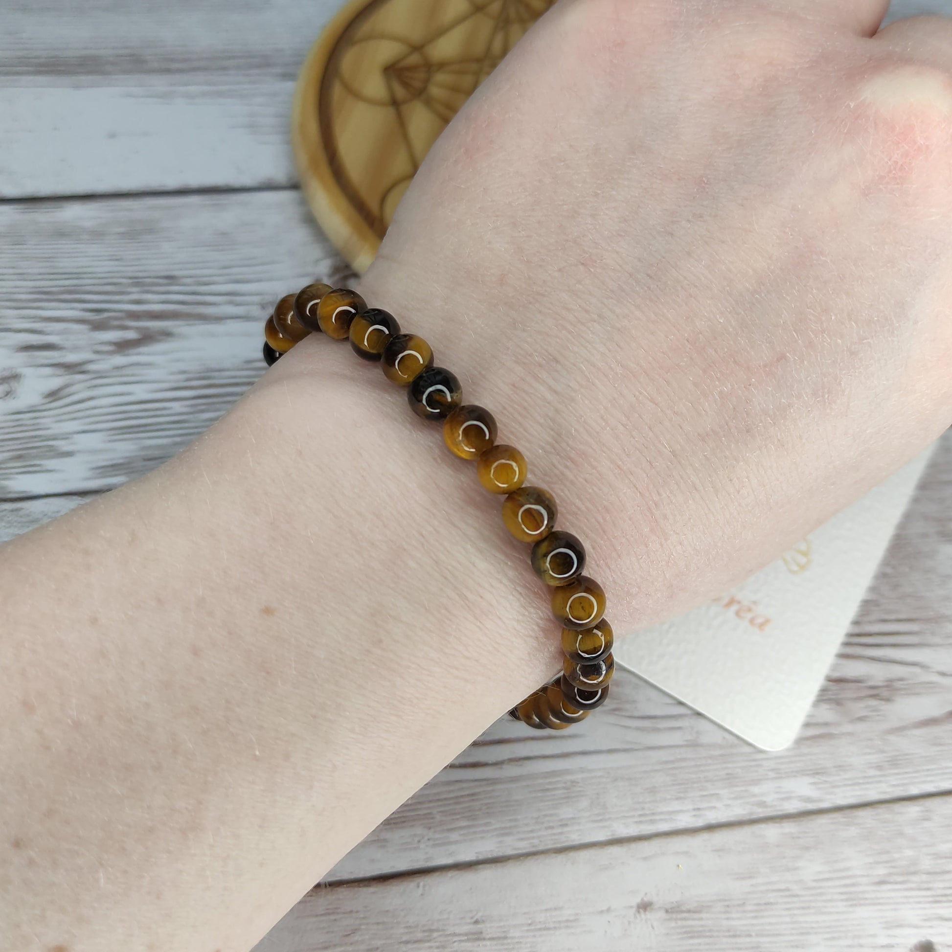 Bracelet Éclat Protecteur en Œil de Tigre Naturel L'Atelier VanessaCréa