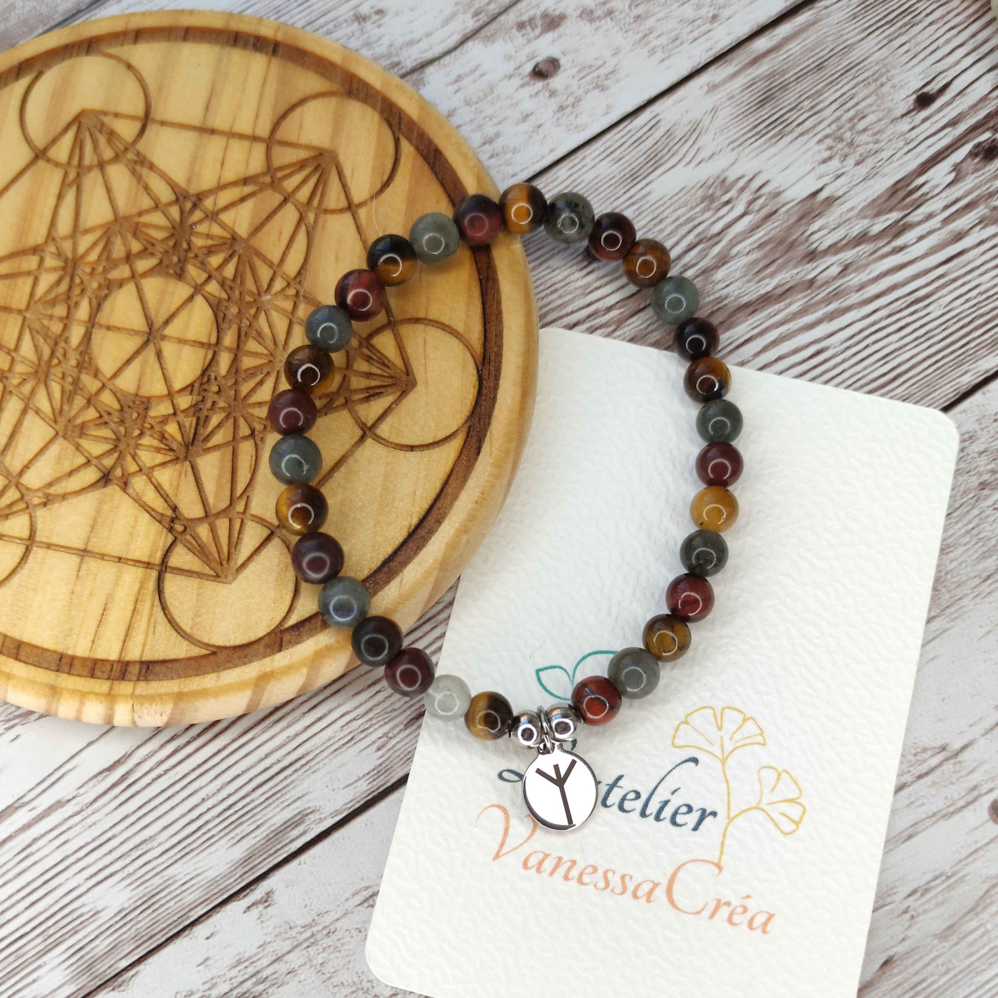 Le Bouclier de Lumière – Bracelet Protecteur & Rune Algiz L'Atelier VanessaCréa