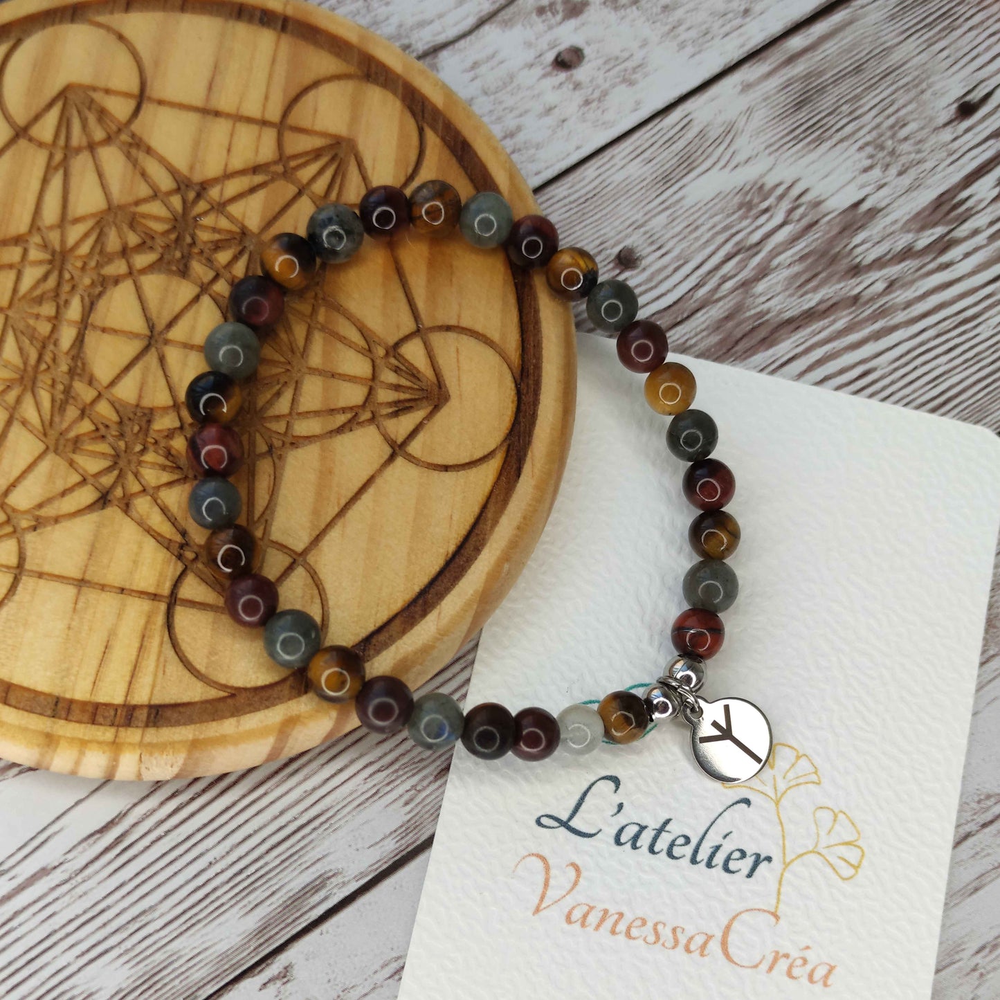 Le Bouclier de Lumière – Bracelet Protecteur & Rune Algiz L'Atelier VanessaCréa