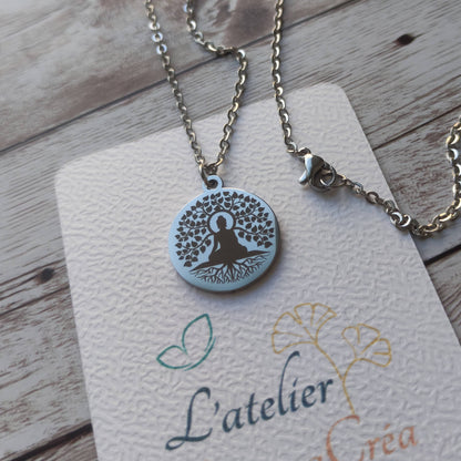 Collier Arbre de Vie Bouddha - L'Atelier VanessaCréa