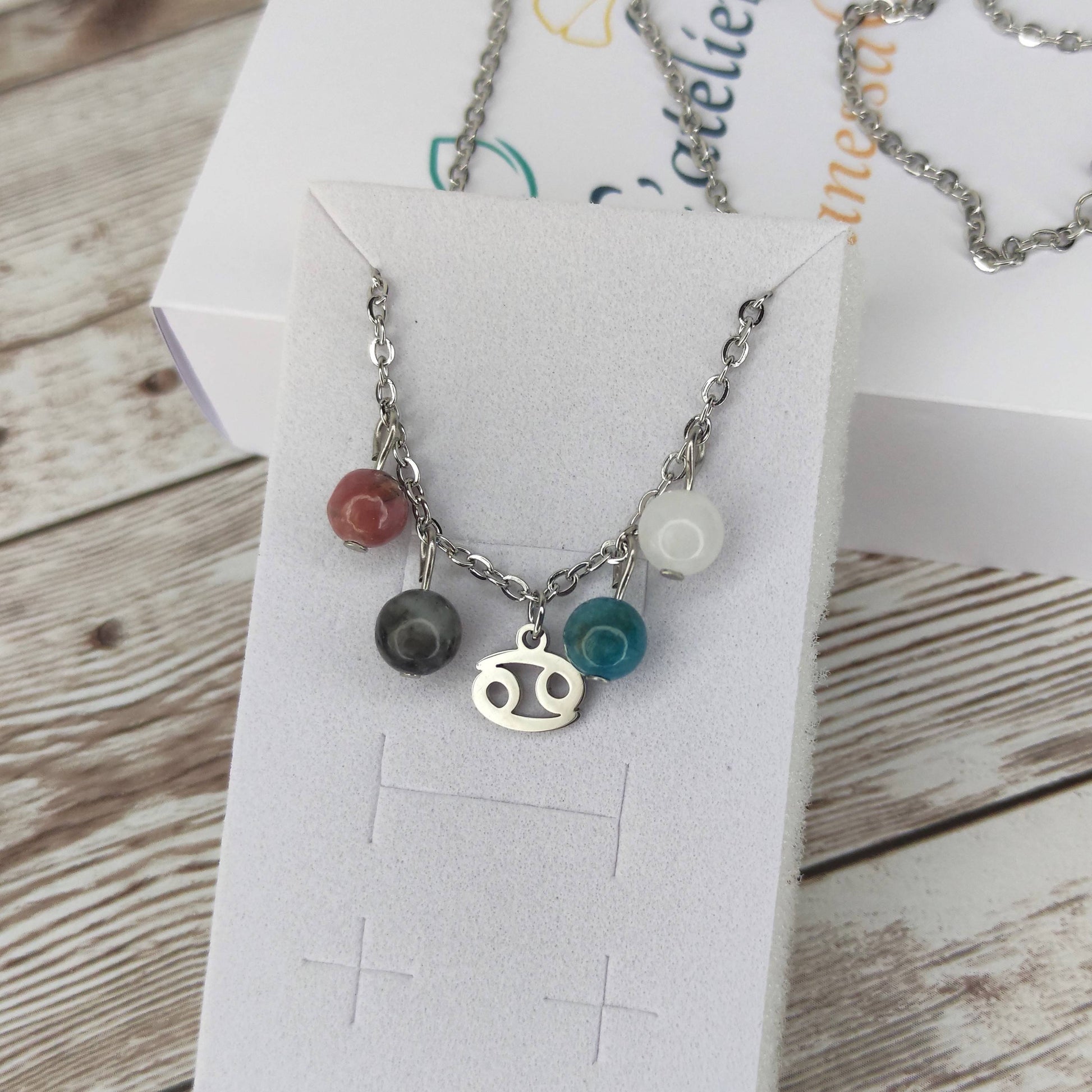 Collier "Équilibre du Cancer" L'Atelier VanessaCréa