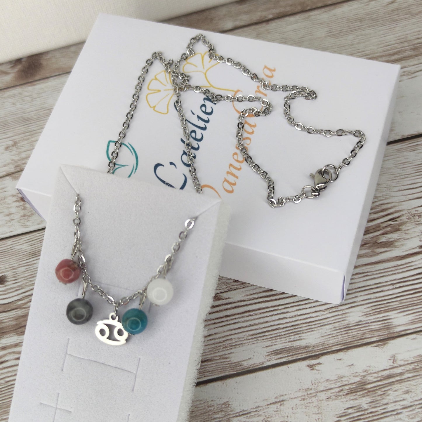 Collier "Équilibre du Cancer" L'Atelier VanessaCréa