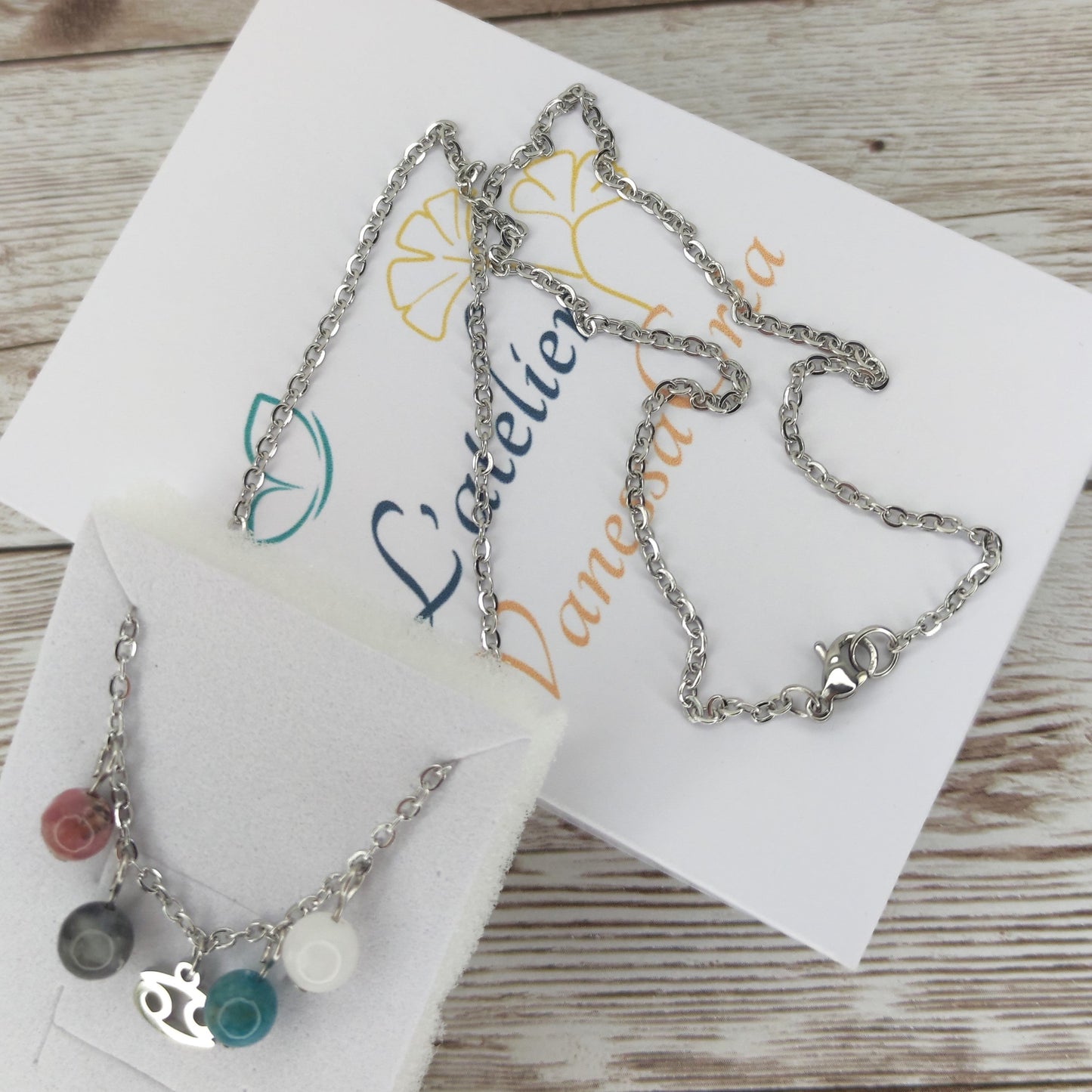 Collier "Équilibre du Cancer" L'Atelier VanessaCréa