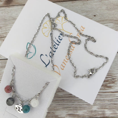 Collier "Équilibre du Cancer" L'Atelier VanessaCréa