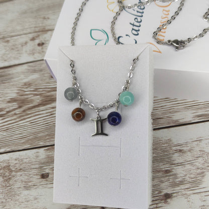 Collier "Alliance Céleste" Gémeaux L'Atelier VanessaCréa