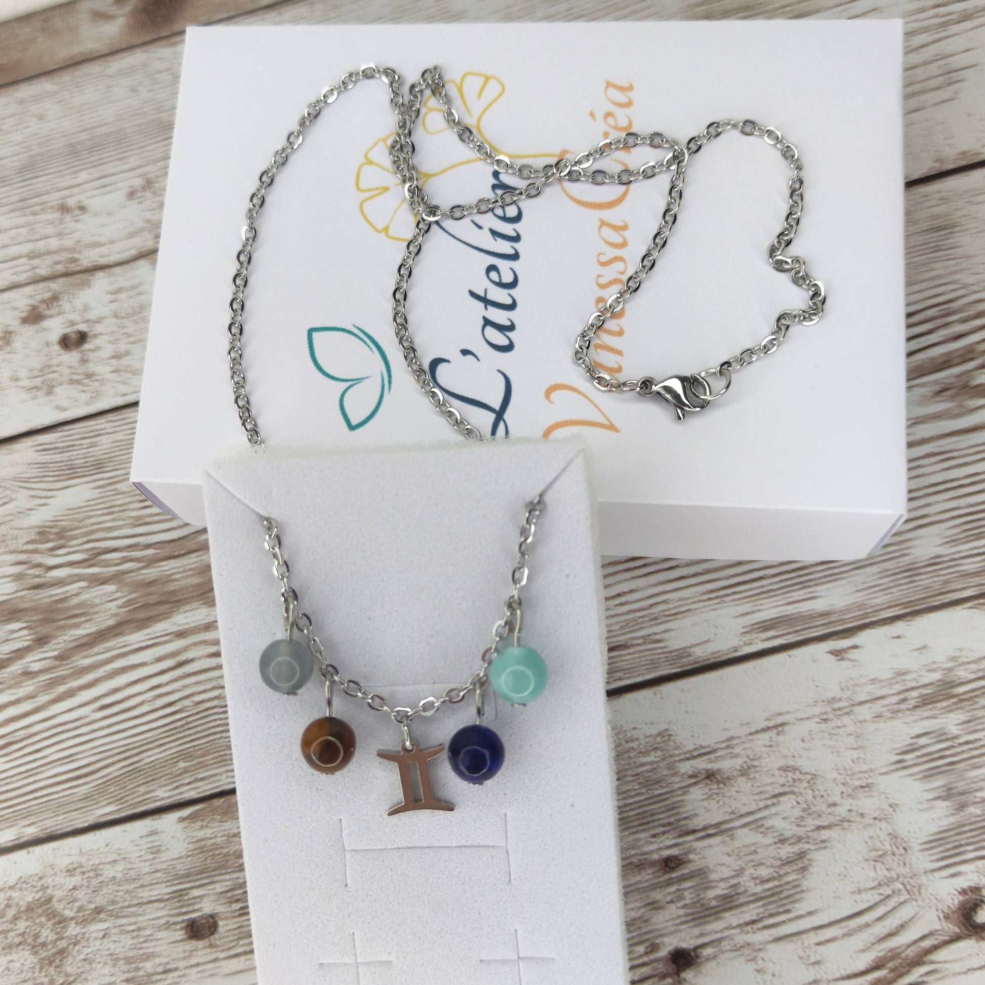 Collier "Alliance Céleste" Gémeaux L'Atelier VanessaCréa