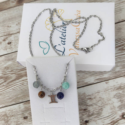 Collier "Alliance Céleste" Gémeaux L'Atelier VanessaCréa