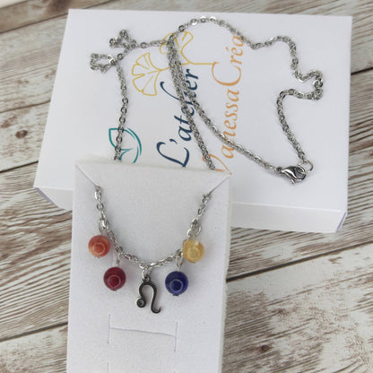 Collier "Rayonnement du Lion" – Synergie de 4 Pierres Naturelles L'Atelier VanessaCréa