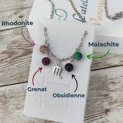 Collier "Essence du Scorpion" – Harmonie Holistique L'Atelier VanessaCréa