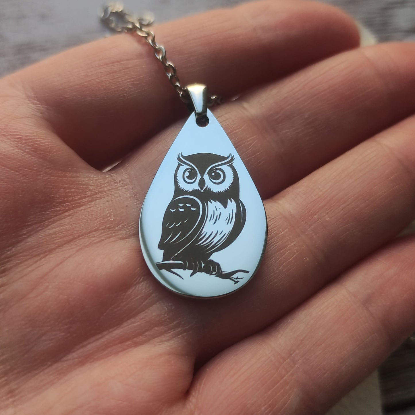 Collier hibou personnalisé - L'Atelier VanessaCréa