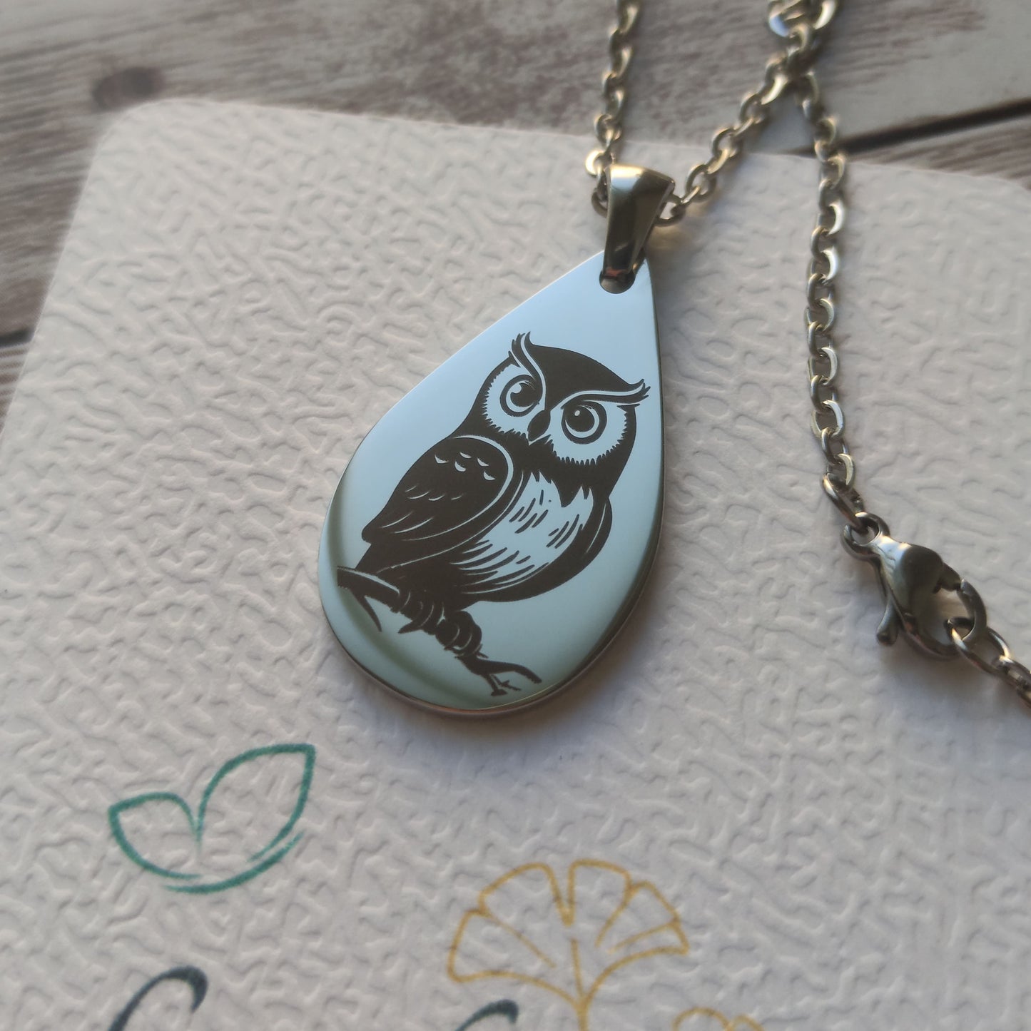 Collier hibou personnalisé - L'Atelier VanessaCréa