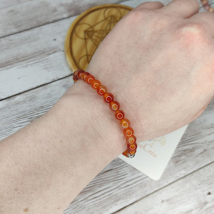 Bracelet Énergie Vitale en Cornaline Naturelle