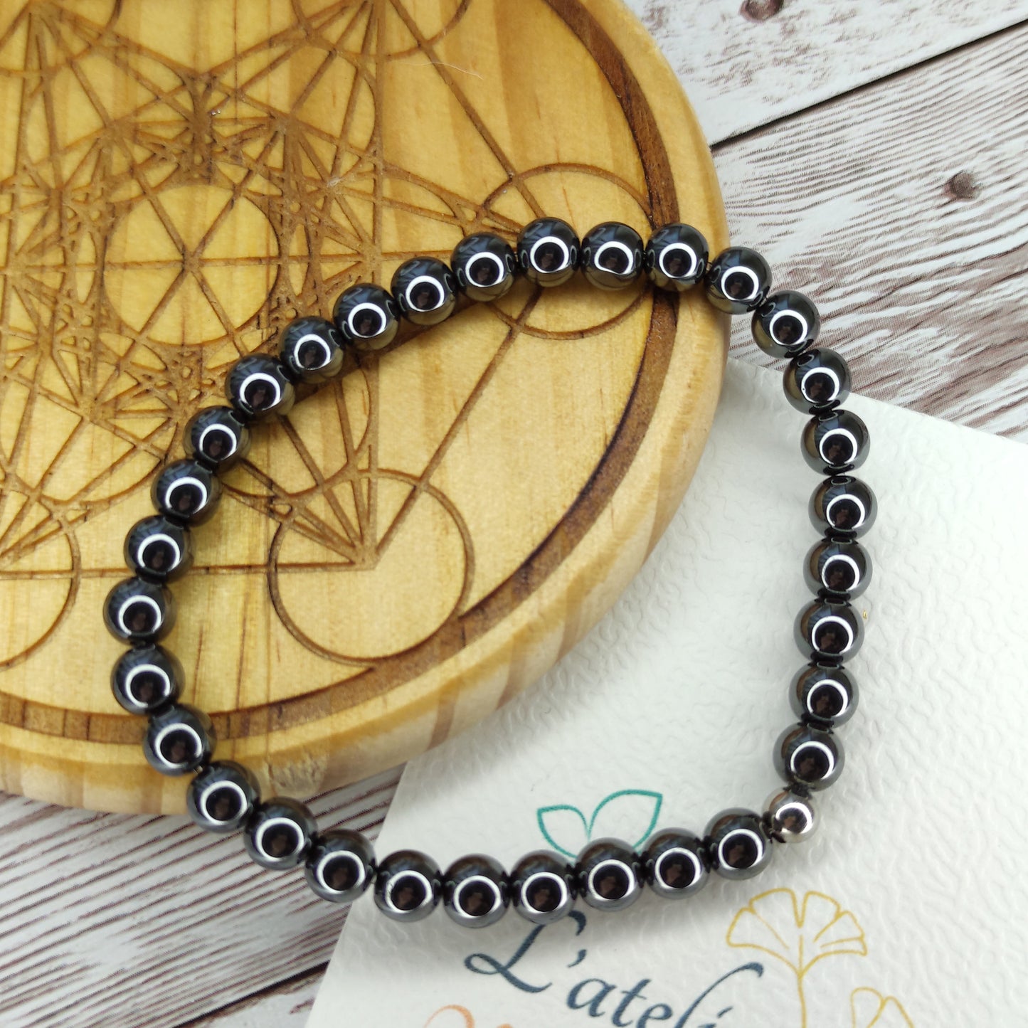 Bracelet Équilibre & Ancrage en Hématite Naturelle