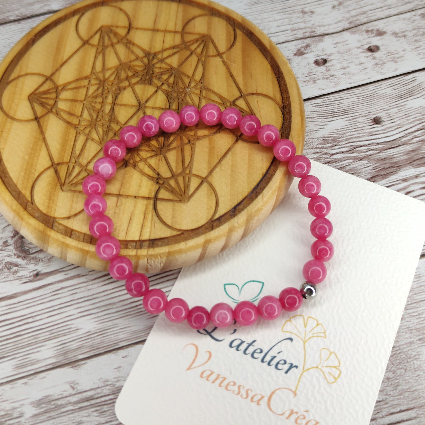 Bracelet "Équilibre Sacré" en Rhodochrosite Naturelle