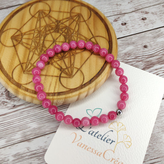 Bracelet "Équilibre Sacré" en Rhodochrosite Naturelle