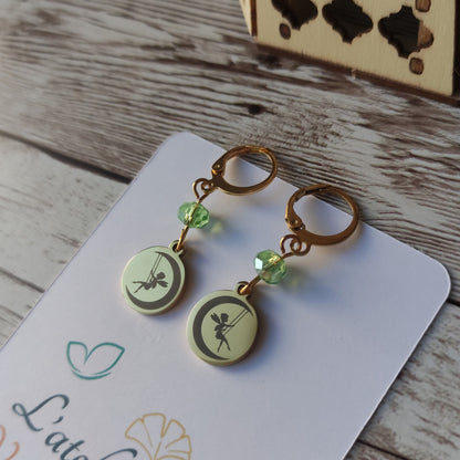 Boucles d'oreilles fée lune acier inoxydable L'Atelier VanessaCréa