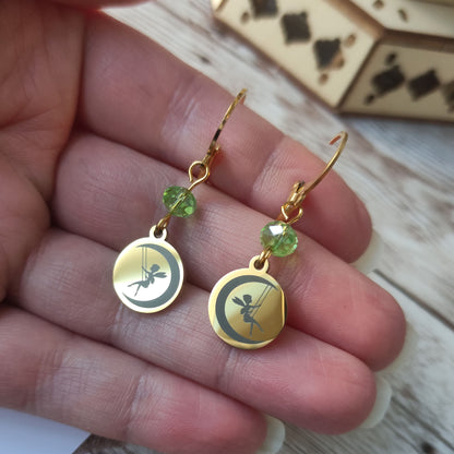 Boucles d'oreilles fée lune acier inoxydable L'Atelier VanessaCréa